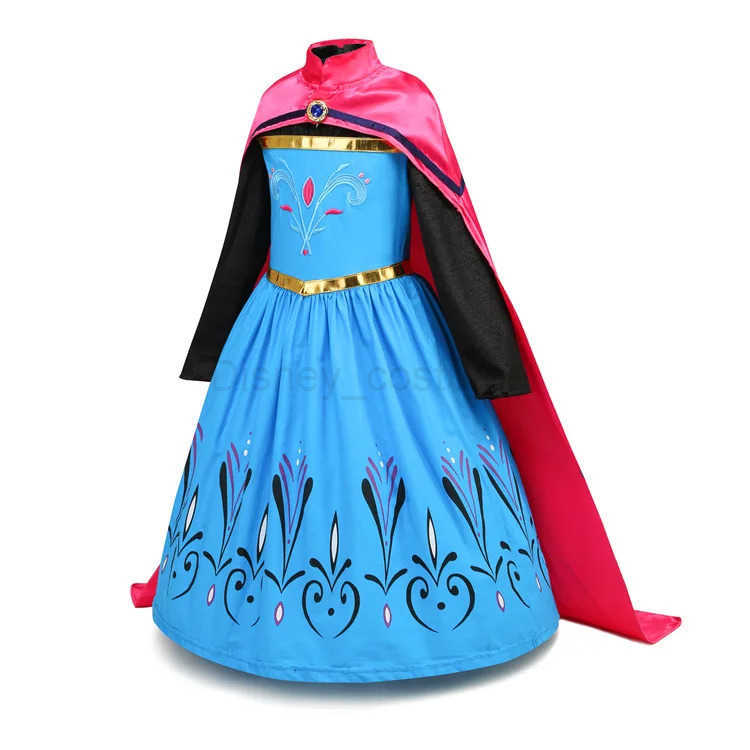 Disney Snow Queen Princess Frozen Girl Elsa Coronation Movie Cosplay Costume Childrens Carnival Frozen Halloween Costume Elsa Birthday X250408