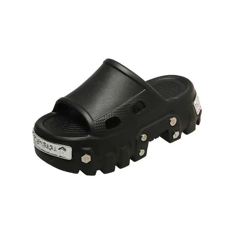 Punk style womens 2025 new arrival soft EVA thick platform slider comfortable garden shoes Fi beach sandalsXJ250407
