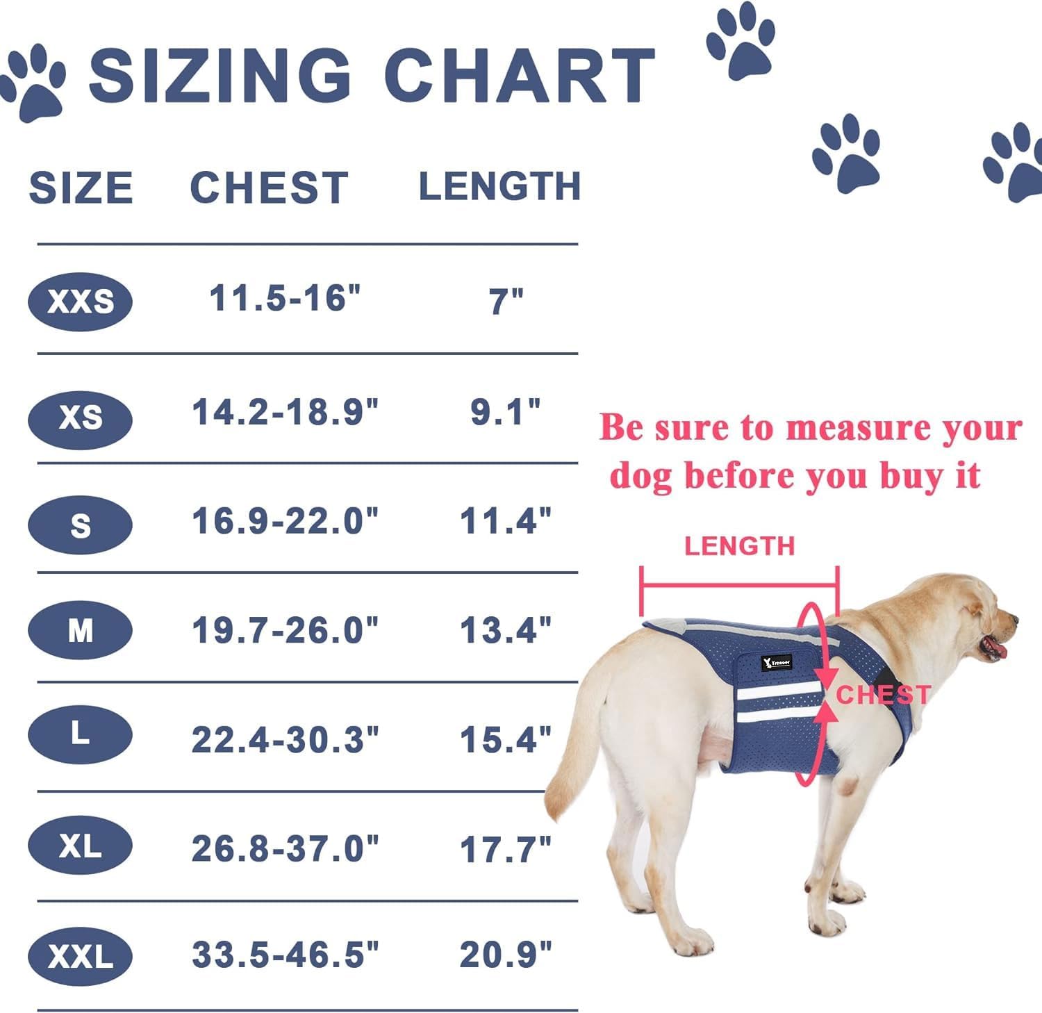 Breathable Yrenoer Dog Anxiety Relief Jacket - Soothing Wrap Coat for Stressful Situations