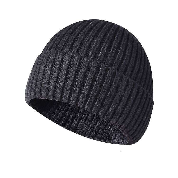Autumn Winter Thickened Woolen Knitted Beanie with Custom Logo, Fashion Solid Color Embroidered Hat, In-Stock Hot Sale Trendy Headwear