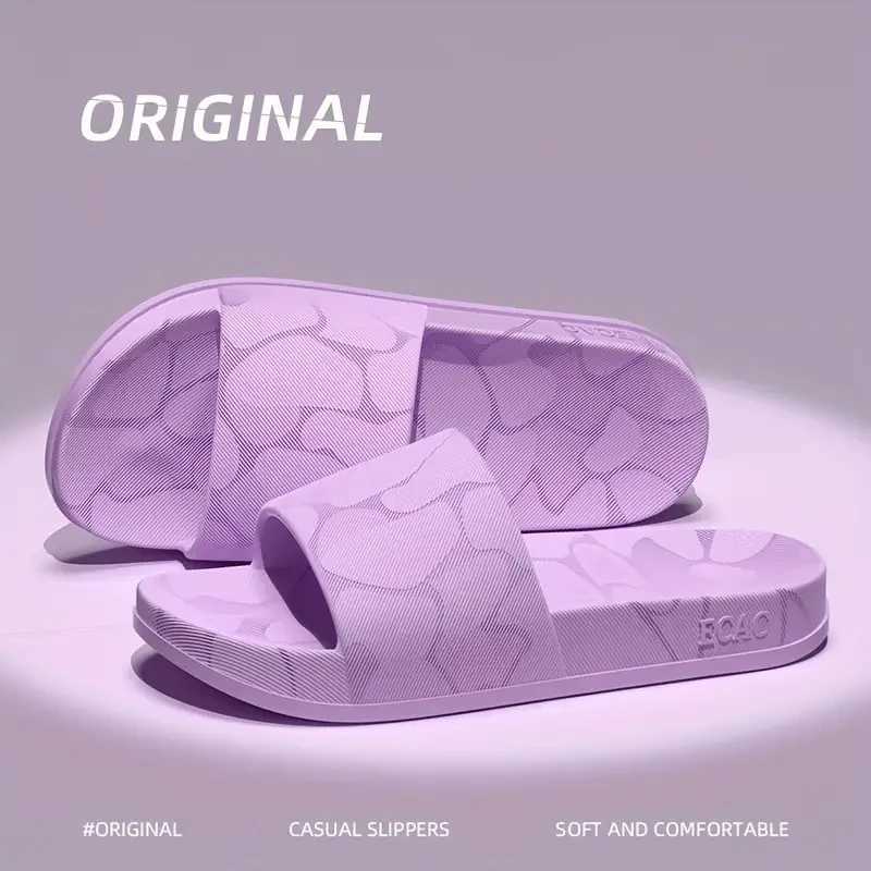 Womens household slippers simple weight wear-resistant indoor/outdoor shoes EVA N-Slip summer pink flip flopsXJ250407