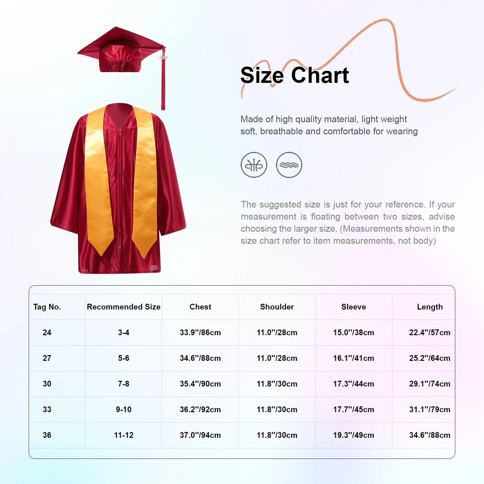 Kids Girls Boys Kindergarten Primary Graduation Gown Cap Preschool Uniform Suit with Badge Tassel And Graduation Sash 250407
