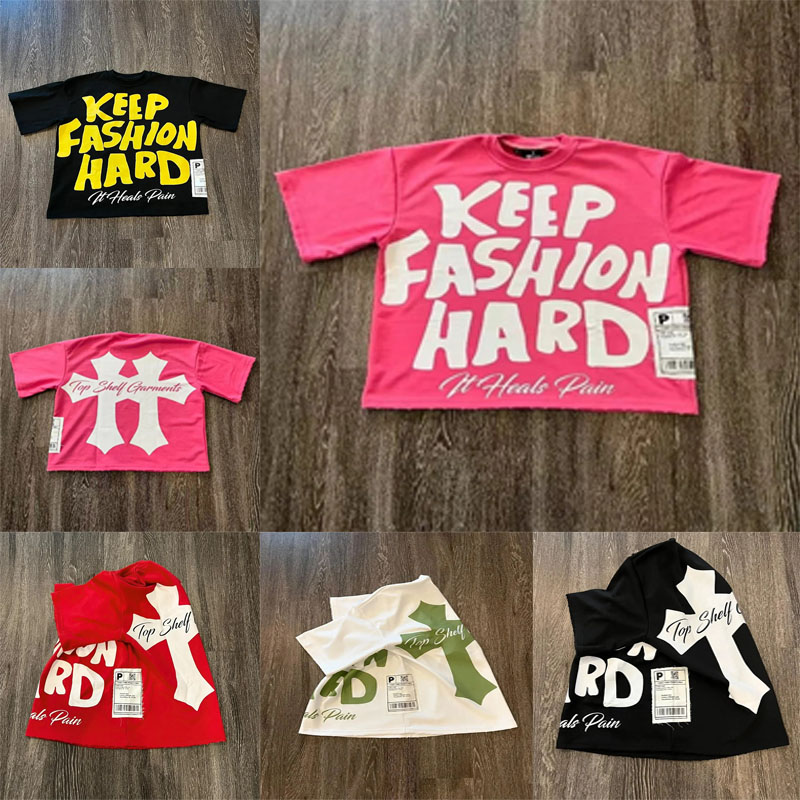 Designer Men's T-shirt Street Retro Hip Hop T-shirt Y2K Harajuku Punk Short-sleeve Round Neck Letter Printed Pattern Short-sleeve Top Cotton Loose Casual T-shirt