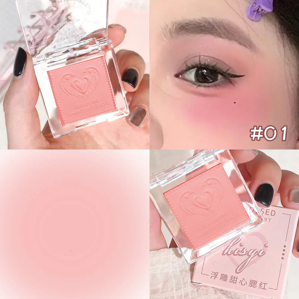 HISYI Love Sweet and Gentle Girl Pure Desire Fairy Low Saturation Matte Natural Color Rendering Monochrome powder blusher 250325