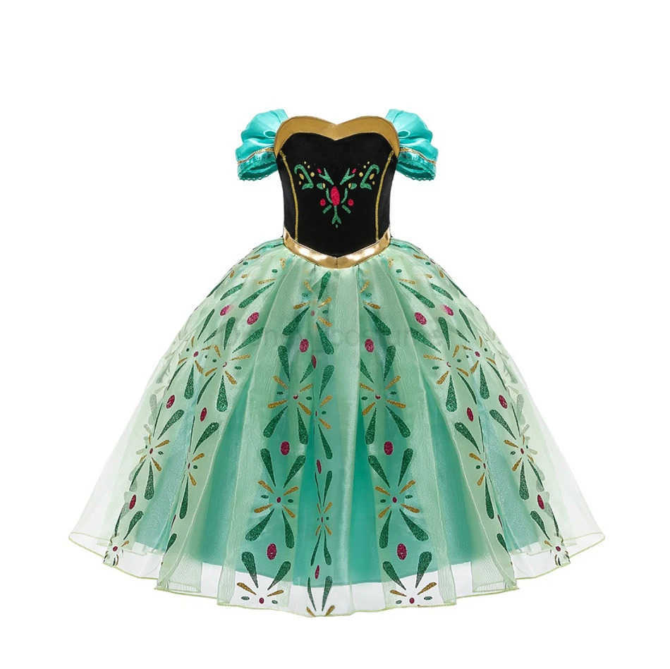Disney Girl Princess Snow Queen Elsa Anna costume Fancy Carnival Dress Up Vestdos Baby Girl Birthday Party Gowns Luxury X250408