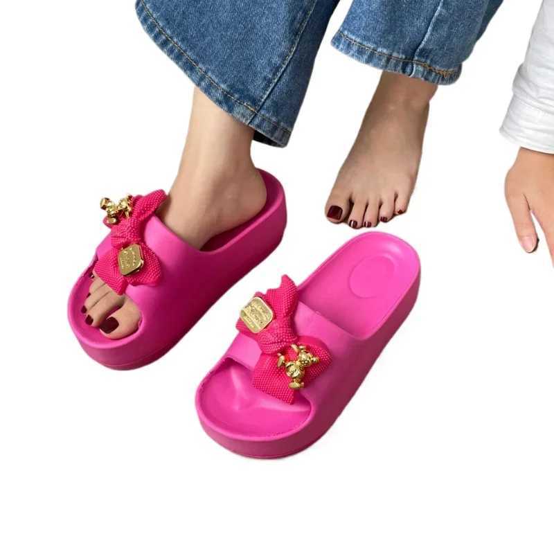 Womens thick platform sandals with casual anti slip slider summer wedge slider womens Fi EVA outdoor beach flip coverXJ250407