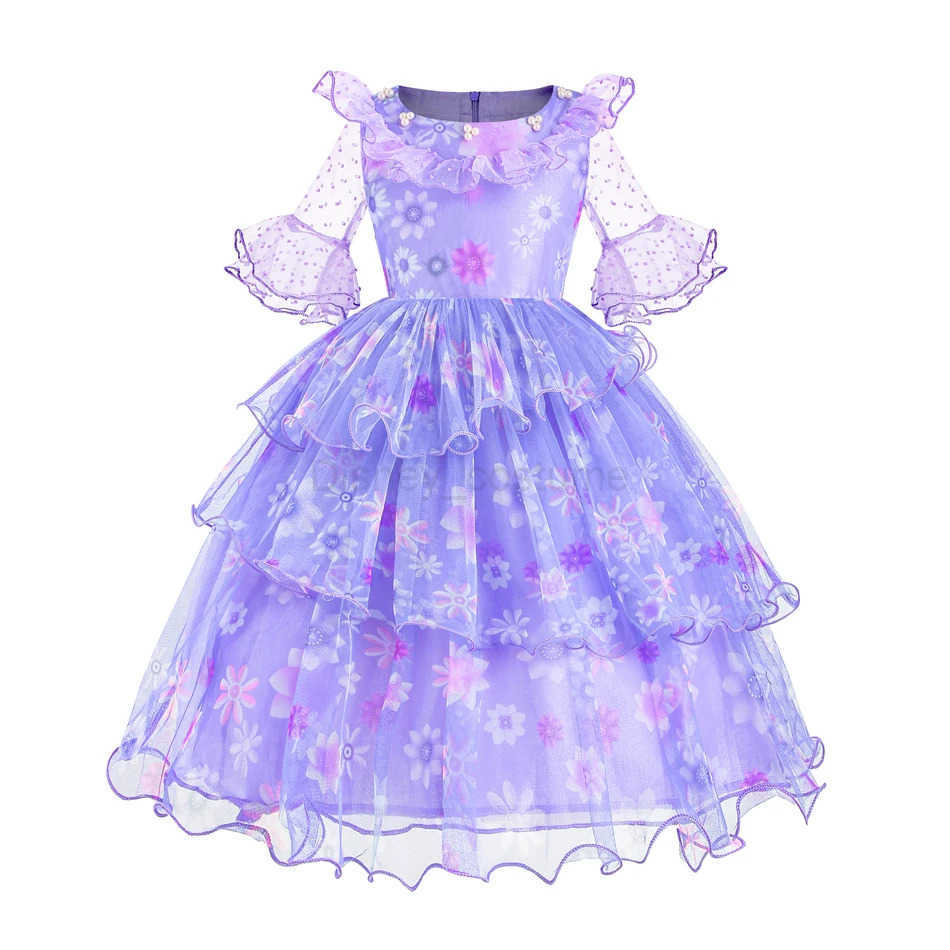 Disney Encanto costume cosplay princess dress Isabella Charm Girls Carnival Christmas Party Mirabel dress X250408