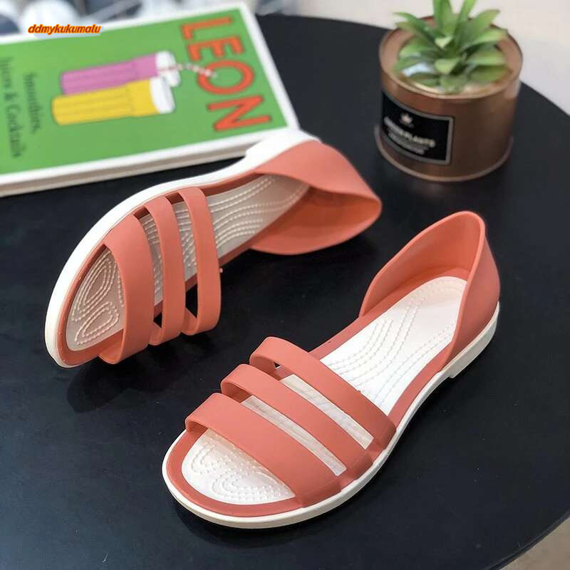2024 Fashion Comfortable Sandals Summer New Candy Color Women Cute Shoes Peep Toe OutdoorShoes Woman Flats ddmykukumalu