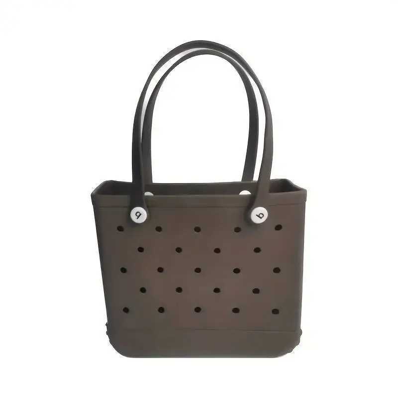 M/L/XL Fi Beach Bag EVA Rubber Waterproof Storage Basket Travel Shopping Handbag Wen Shoe Solid Color Handbag Y250409we w250420