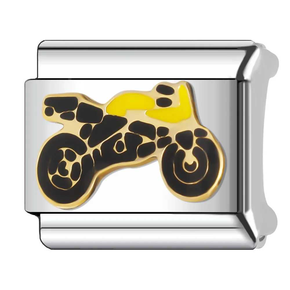 Trusta 2024 Cute Punk Car Charm Itan Links 9mm Bracelet Stainl Steel For Girl Boy Birtay Gift DIY Jewelry Wholes N010C250408