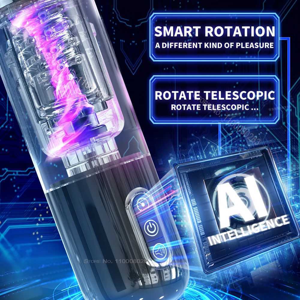 Male automatic suction Telesic rotating Masturbator cup for male oral sex Mane real vaginal suction pocket toy adult 18W250408