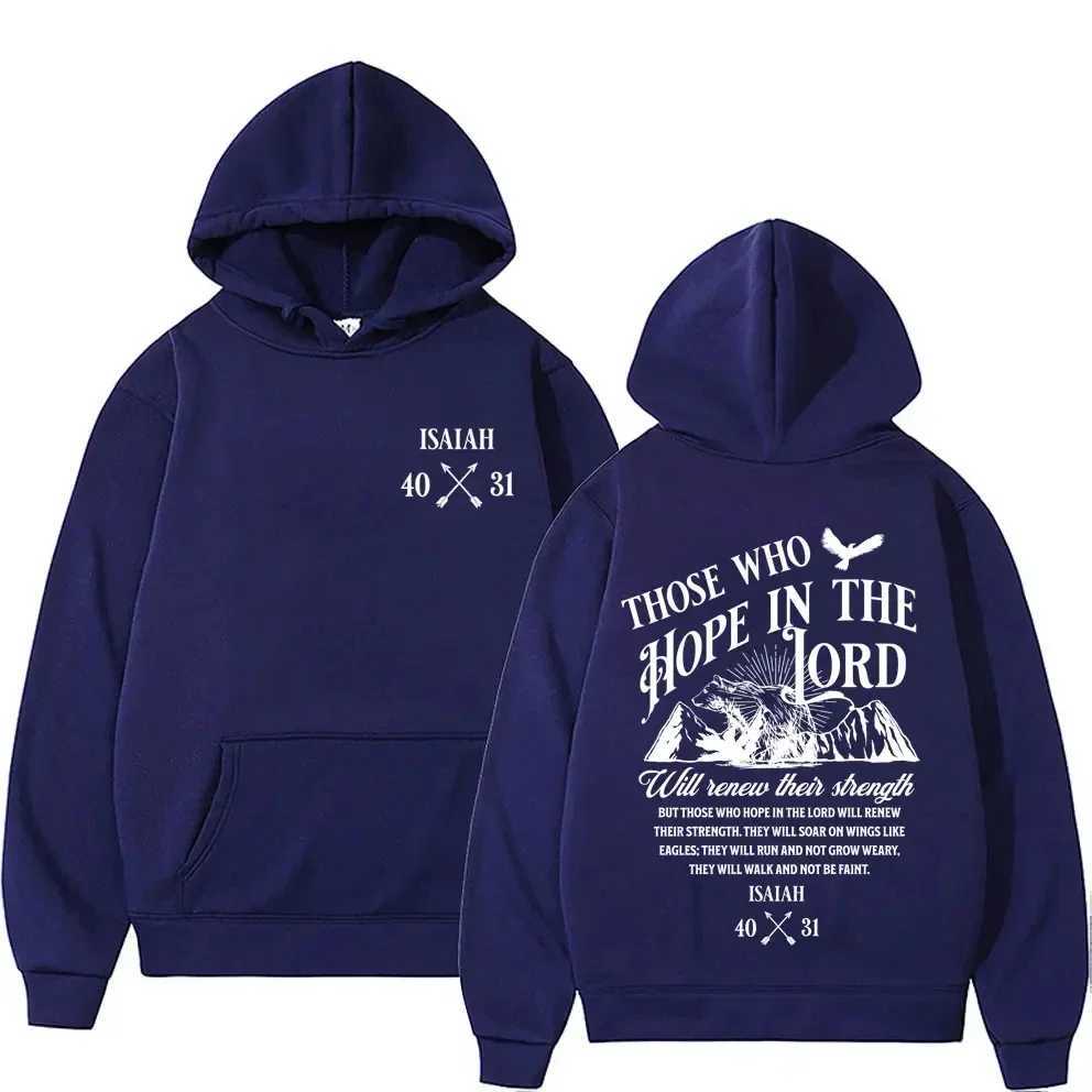 Mens clothing fashion street sportswear autumn/winter wool warm hoodie Y2K Christian Jesus letter printed hoodie W250408
