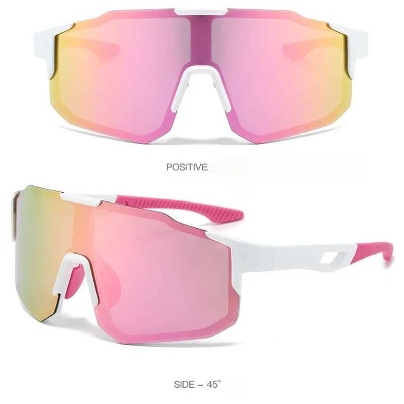 Outdoor sports hiking skiing cycling glasses for men windproof and UV protective sunglasses European large frame glasses W250408