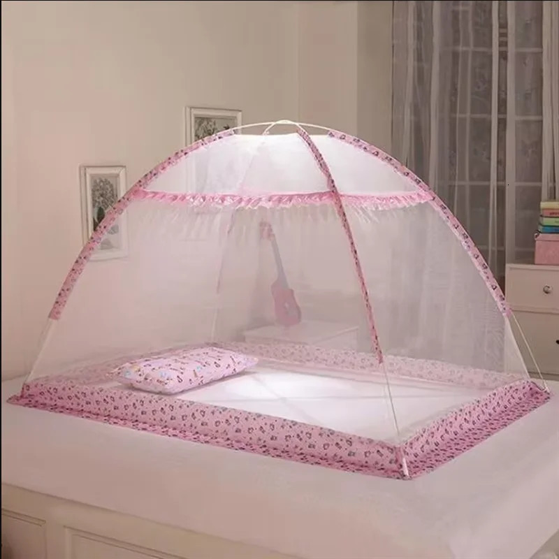 Baby crib Mongolian yurt mosquito net childrens anti fall folding mosquito net full face universal mosquito net free installation 250408