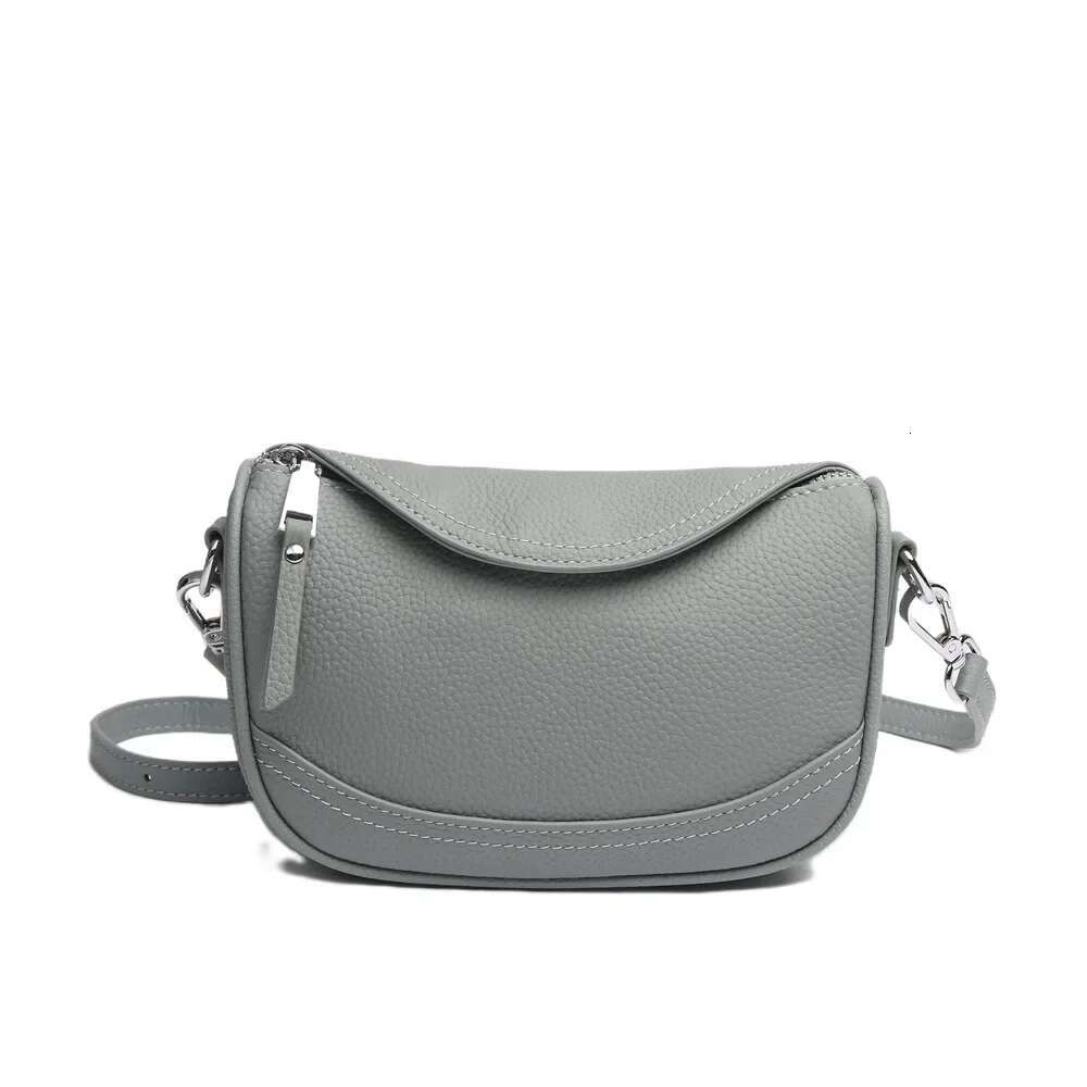 T Head Layer Cowhide Saddle Temperament Ladies' Small Handbag Genuine Leather Shoulder Crossbody Phone Bag