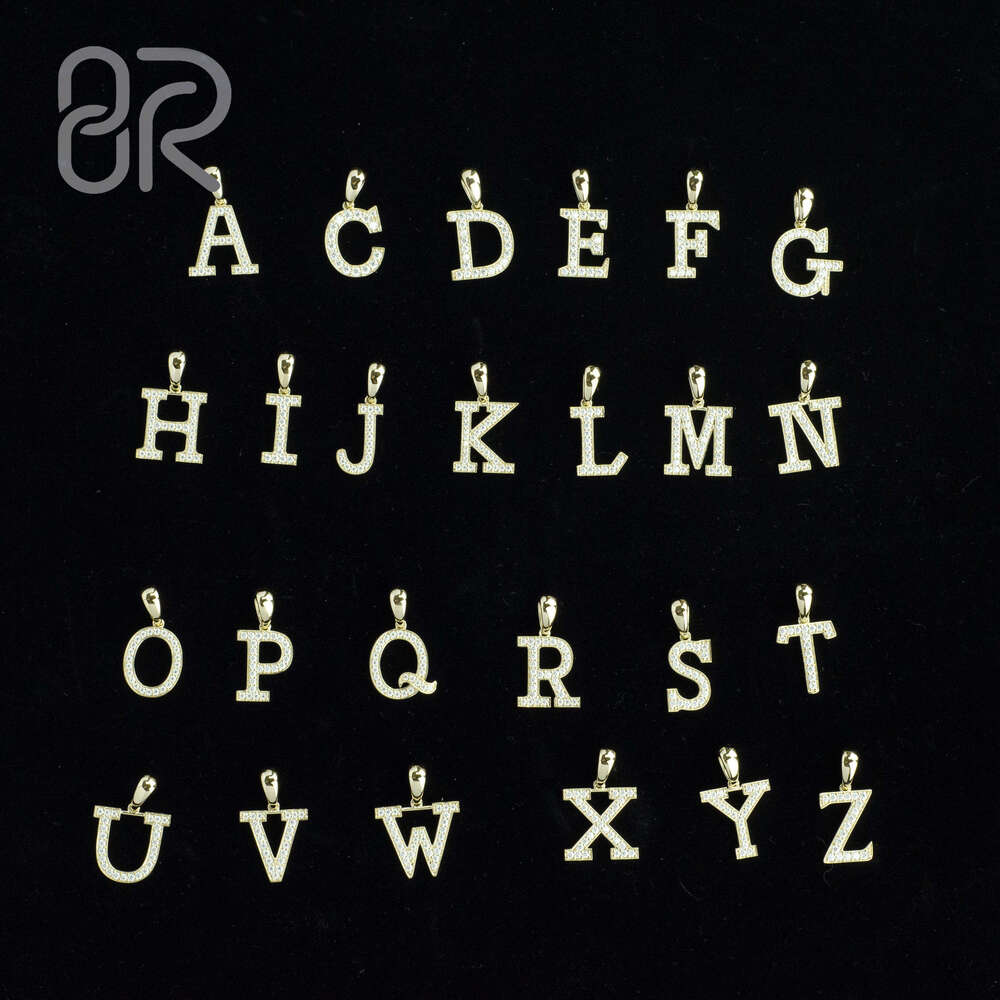 Vvs pyroxene initial chilled long stick cut letter pendant for men and women