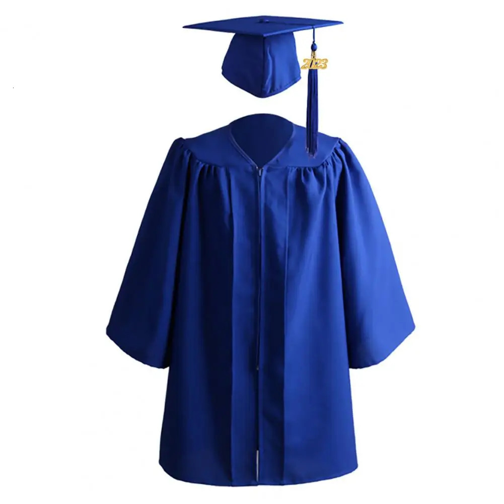 Kids Graduation Cap Gown Kindergarten Children Toddler Graduation Clothing Suit Primary Graduation Cap Gown Ceremony Outfit 250407