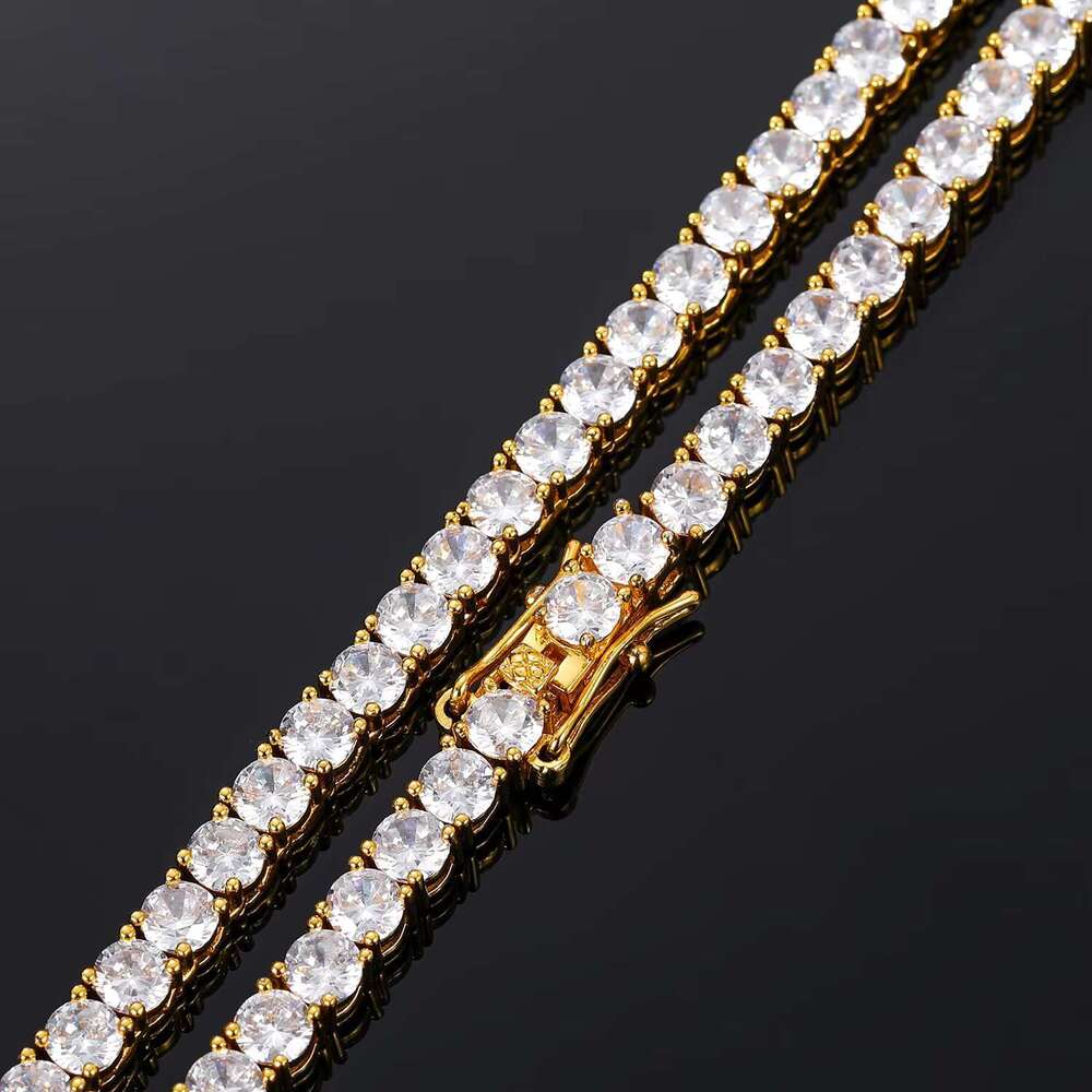 100% pure sier spodumene tennis necklace tested with sparkg high-end jewelry and GRA certificate chain