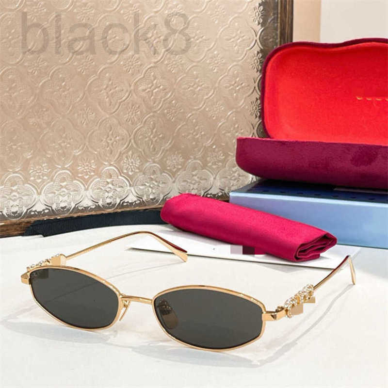 Sunglasses Designer New Sunglasses Instagram Celebrity Same Style Metal Personalized Small Frame Sunglasses GG1802S XVP3