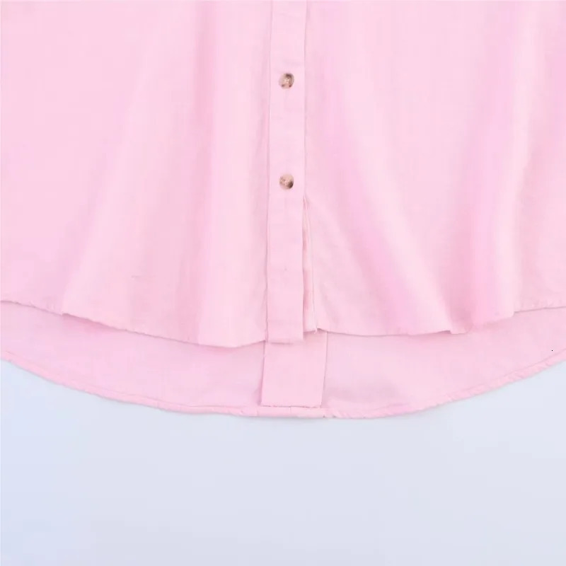 HipSeam Wide Sleeved Shirt Women Spring Asymmetric Hem Button Womens Shirts Simple Lady Johnny Collar Linen Shirts Blouses 250408