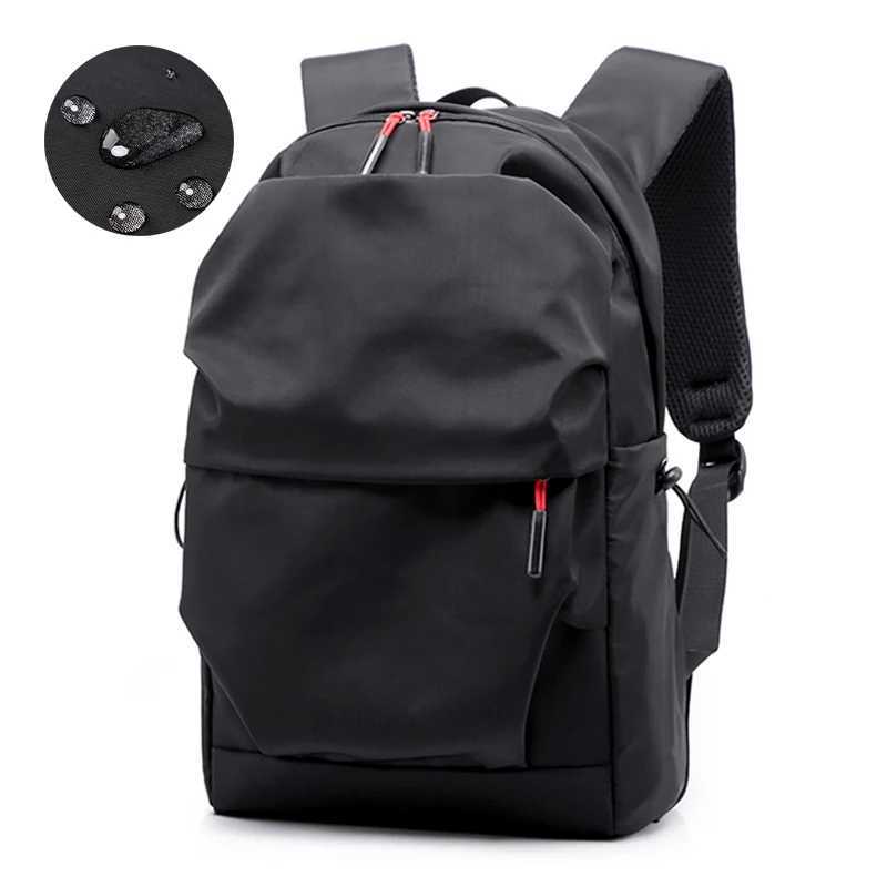 Multifunction Waterproof Backpack Men Luxury Student School Bags Notebook Backpacks Casual Pleated 15.6 Inch Laptop Bag For MenC250407