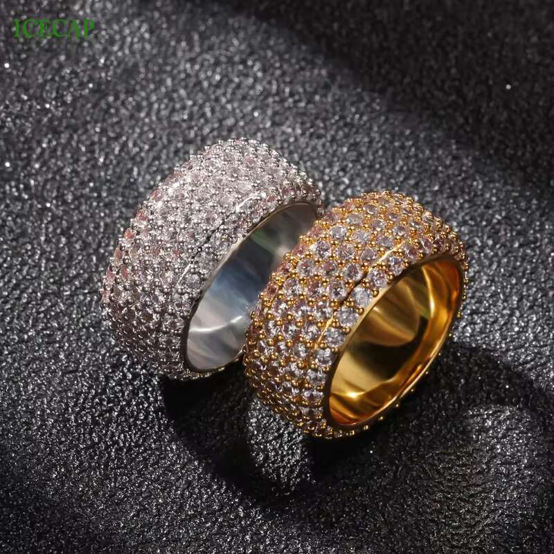Hot Selling Price 925 Sterling Silver Moissanite Ring Fashion Design Hiphop Men Rings Silver Plated VVS Diamond Engagement Ring