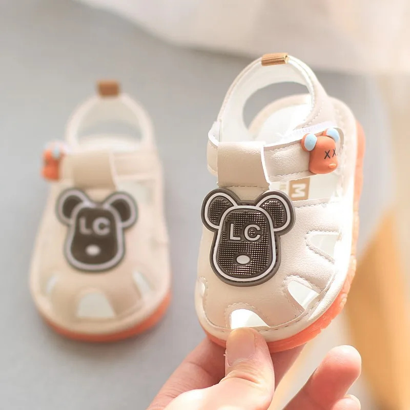 Summer Baby Boy Girl Cartoon Beach Soft Sole Sandals 0-2 Years Children Toddler Sandal Whistle Shoe Kids Shoe Infant Sandals 250408