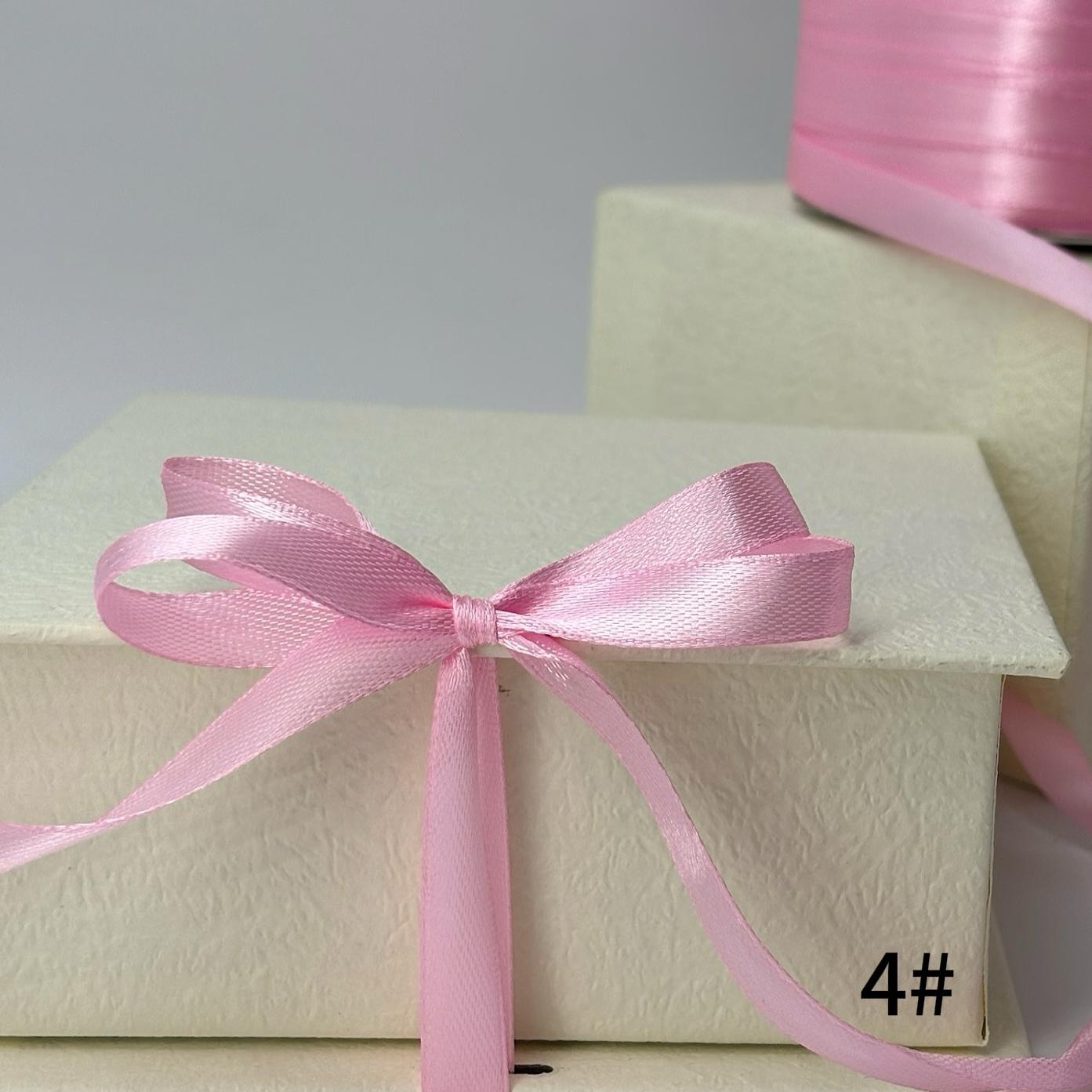 Durable 1cm Width Single-Side Shiny Satin Ribbon - 380 Yards Roll Ideal for Artistic Creations