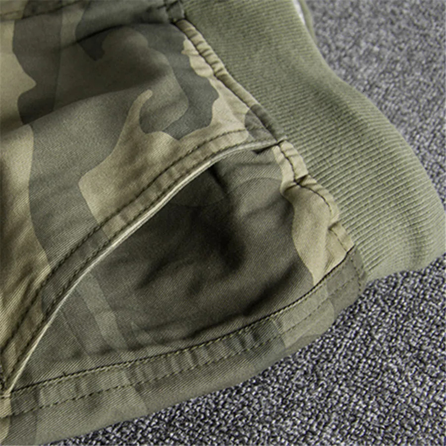 Summer Men Camouflage Shorts Casual Elastic Waist Comfort Loose Jogging Pants Cotton Cargo Gym Running Shorts Beach Shorts 250407
