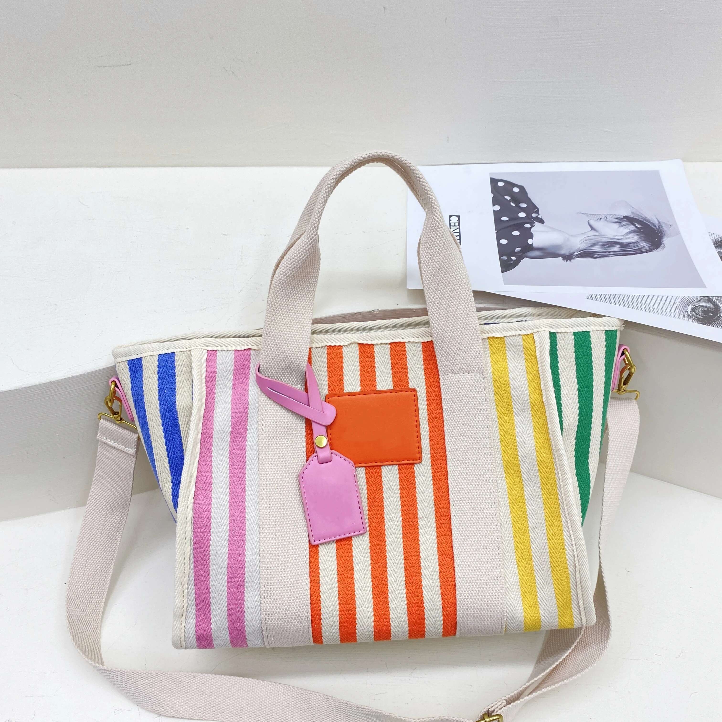 Large Capacity Canvas Tote Beach Handbag Women's Fashion Shoulder Bag Designer Brands Bags For Summer