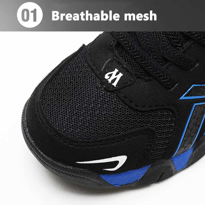 Childrens fashionable sports shoes boys mesh breathable sports shoes lightweight childrens school walking shoes W250407