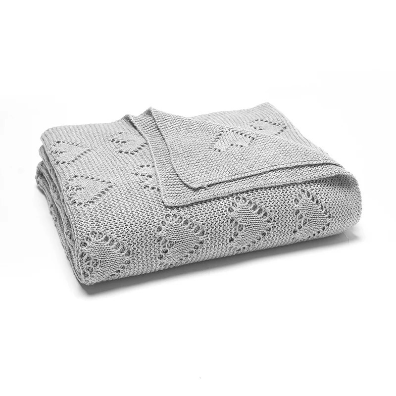 Baby Cotton Blankets Knitted born Boys Girls Stroller Nursery Bedding Cradle Quilt 100*80cm Infant Swaddle Wrap Crib Cellular 250408