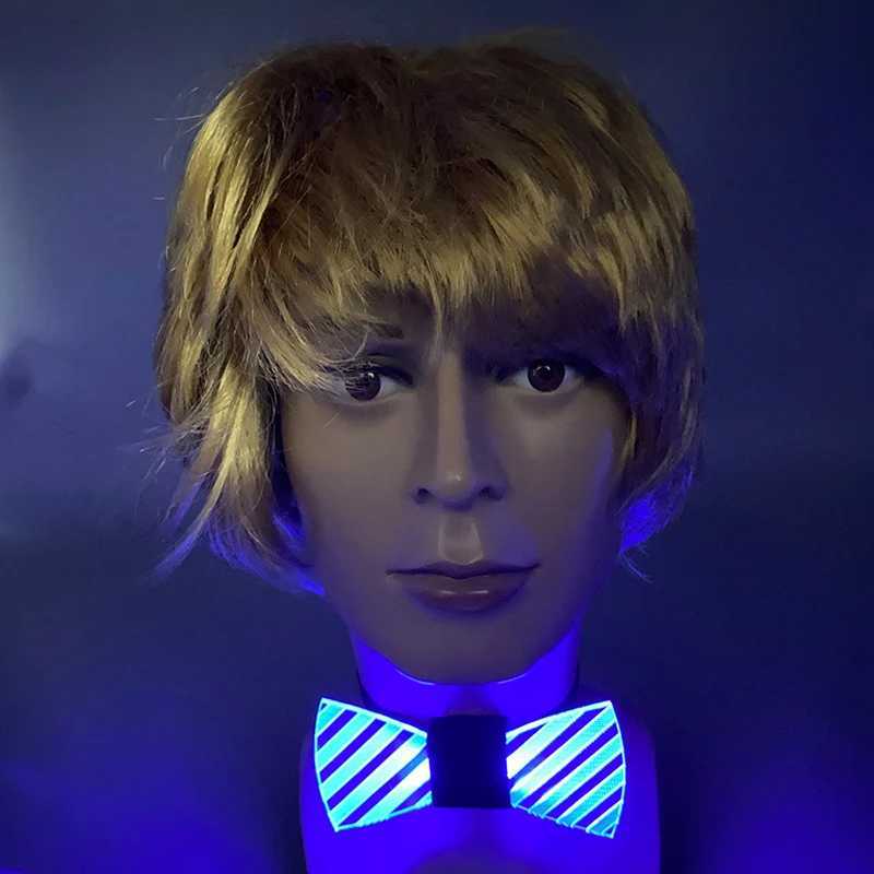 Attractive Costume Accessories Acrylic Bow Ties Men Wen Decorative Neck Tie Disco Music Night Flashing Glow Colorf Bow Ties X250407