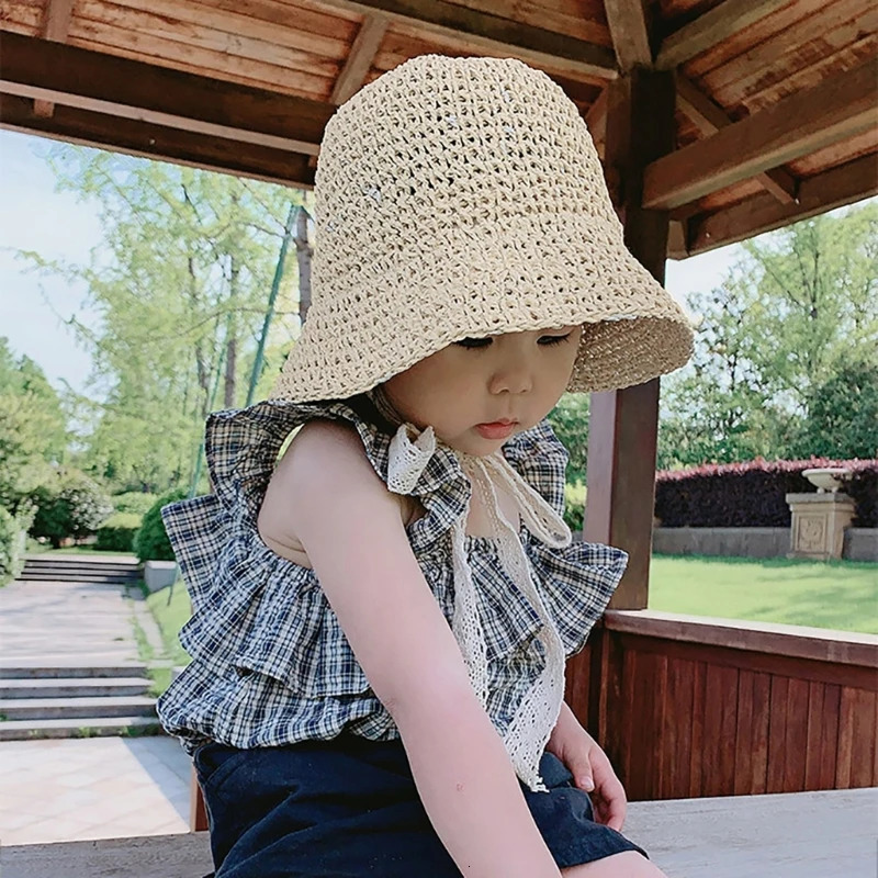 Spring Summer Baby Hat for Outdoor Child Sun Protections Straw Caps Fashionable 250408