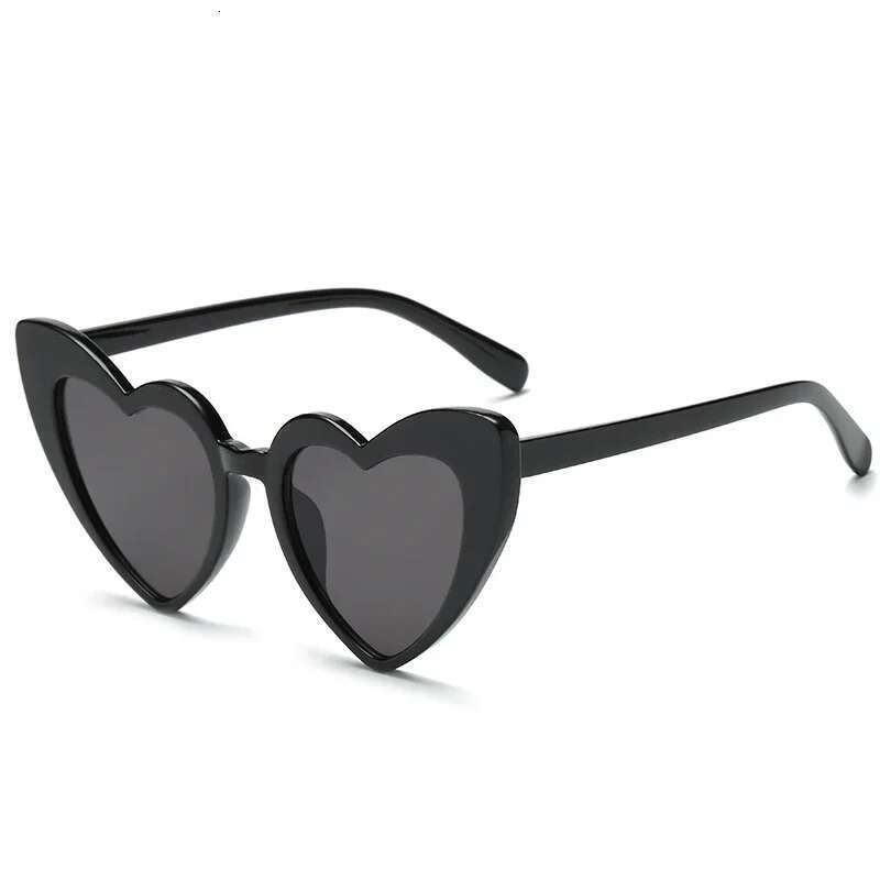 Heart Shaped Sunglasses Women Cat Eye Female Sun Glasses Brand Retro Love Black White Men Shade UV400 Eyewear