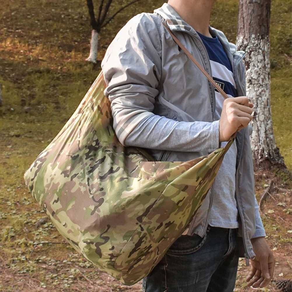 Portable Travel Bag Outdoor Foldable Cross-Body Shoulder Bag Waterproof Large Capacity Shopping Carrier Tote PouchC250407