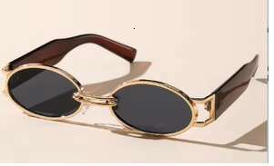 Manufactory Direct Retro Metal PC Oval Steampunk Small Frame Eyewear Uv400 Shades Sunglasses
