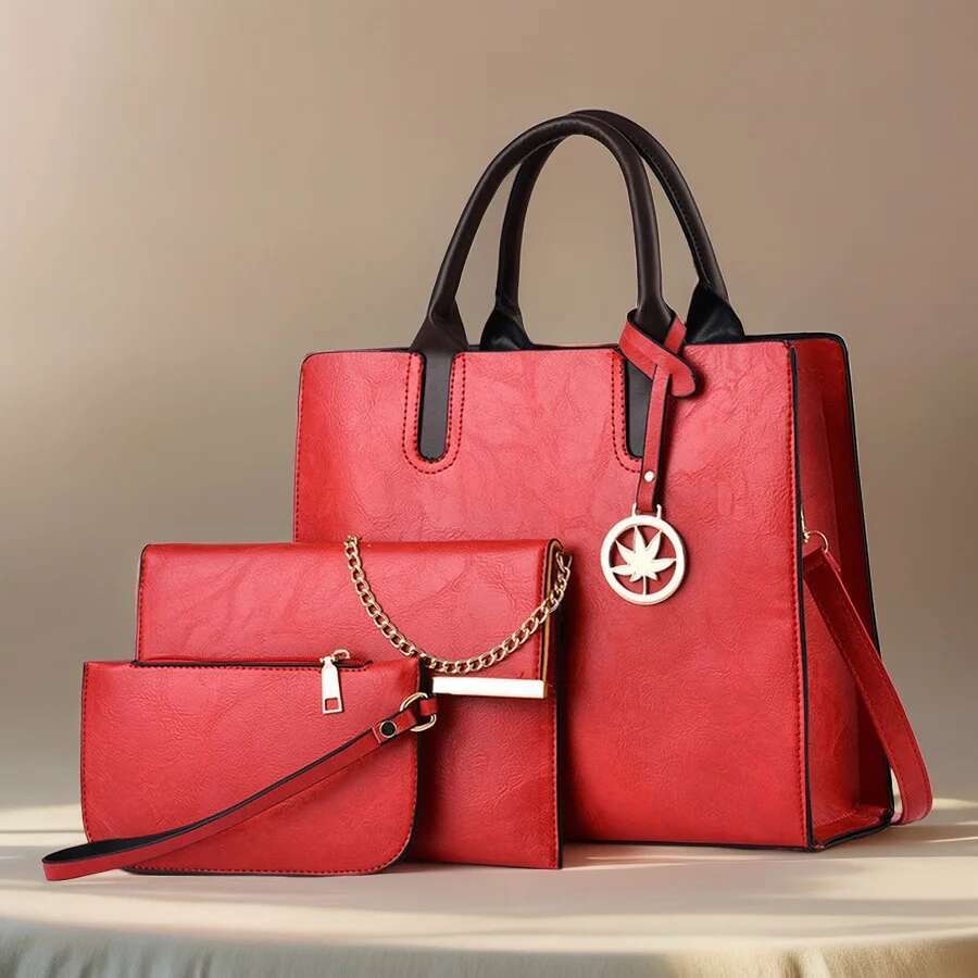 Three-Piece Set Of Women's Women's Shoulder Handbags Bag For 2025 Female Designer Casual Fashion Bags