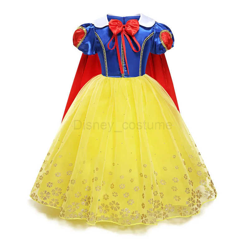 Disney Princess themed party dress Barbie Moana costume fancy carnival role-playing girl costume Snow White Mermaid childrens birthday dress X250408