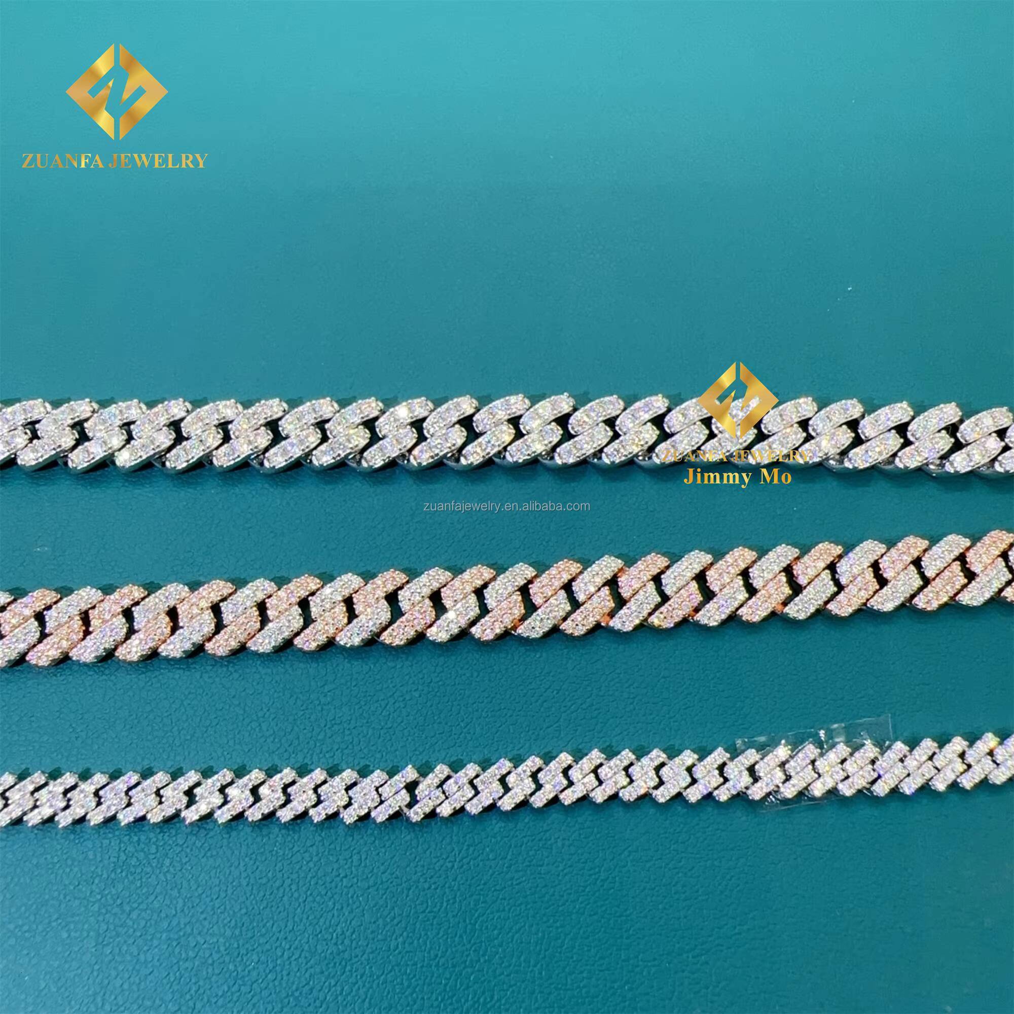 Best Selling Buss Down Rapper Jewelry 925 Sterling Silver Man Hip Hop Iced Out Vvs1 Moissanite Diamond Cuban Link Bracelet Men