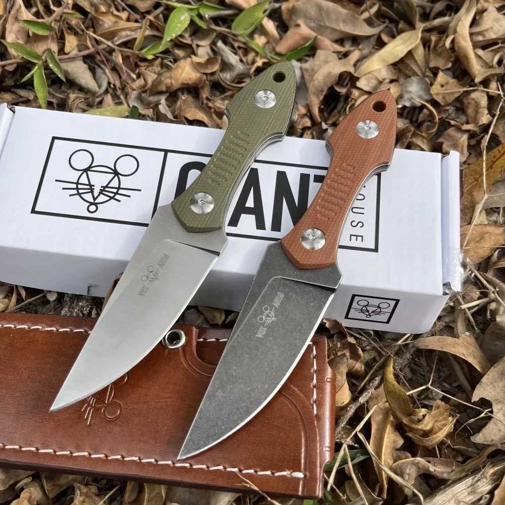 GiantMouse GMF3 fixed blade knife 8Cr13Mov blade G10 handle high-quality pocket knife outdoor EDC camping hiking tool gift X250408