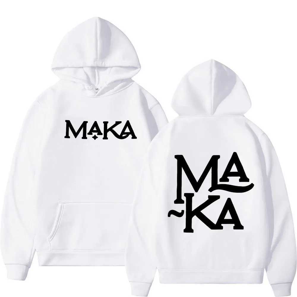Rap singer Maka Merch hoodie mens and womens fashion hip-hop hoodie sweatshirt retro super big hoodie unisex W250408