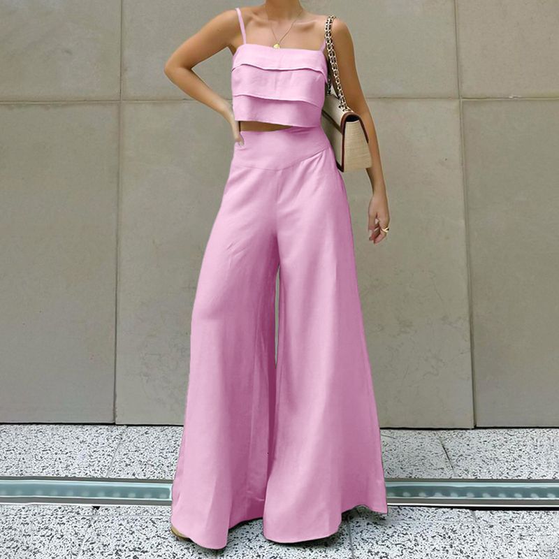 Women's Clothing High-Waisted Niche Slim-Fit Wide-Leg Pants Two-Piece
