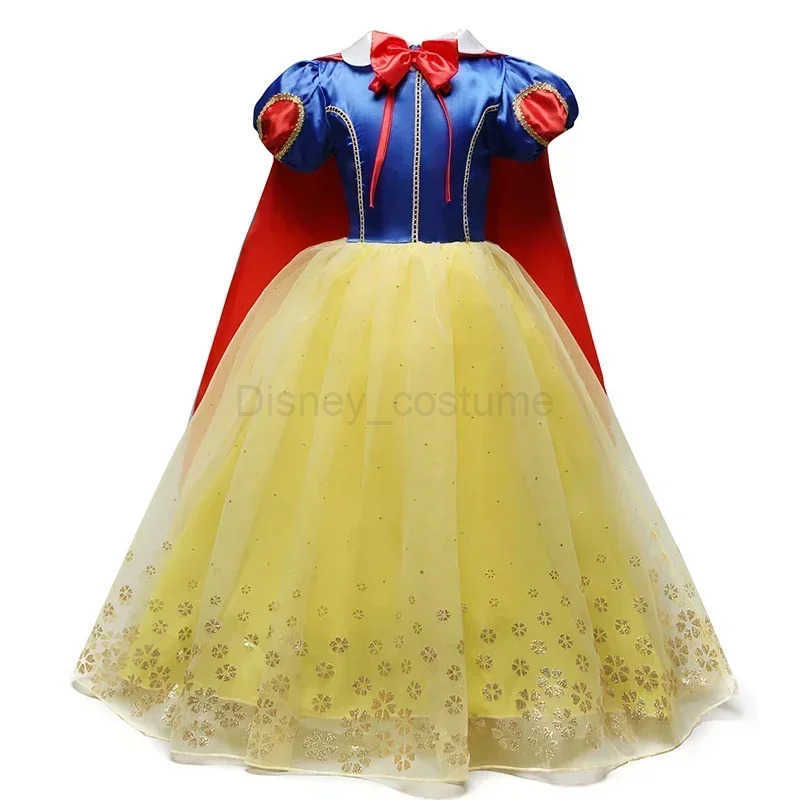 Disney Luxury Princess Snow White Birthday Party Fairy Children Role Playing Costume 2024 Carnival Costume Halloween Dress Up X250408