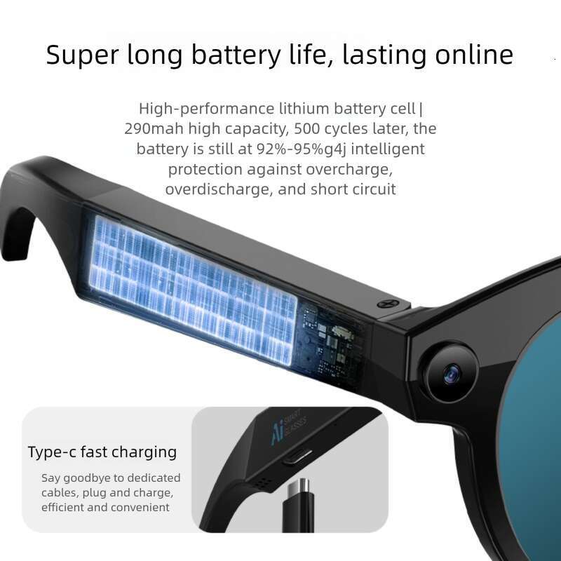 Famous Brand Designer Sunglasses AI Image Recognition Simultaneous Translation HD Anti-shake Camera Bluetooth Smart Glasses
