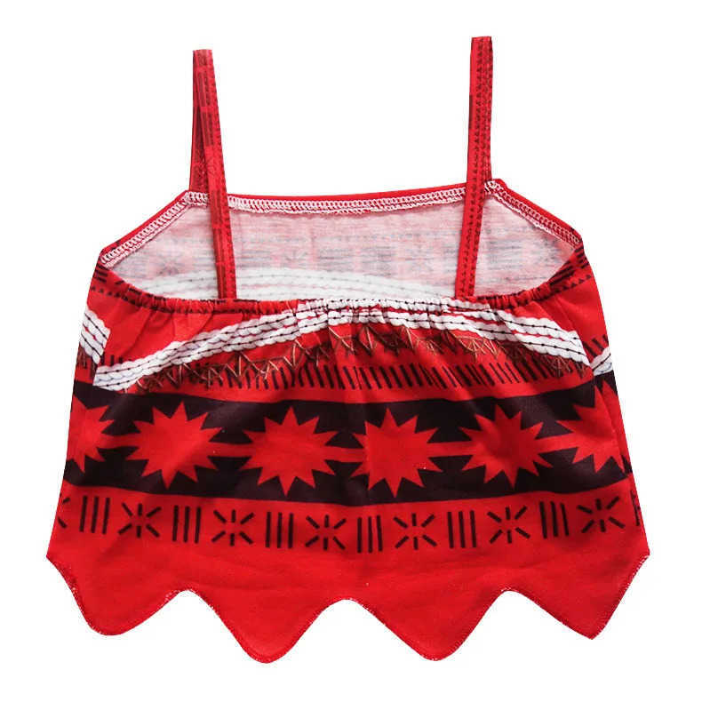 Disney Princess Vaiana Fantasy Children Cosplay Moana Summer Girls Carnival Dress Kids Clothes Set Party Christmas Moana Costume X2504081