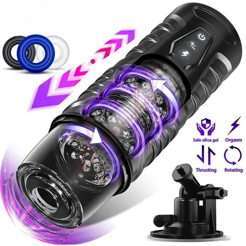 Hannibal Automatic Male Masturbator 7 Thrusting Rotating Modes Masturbator Cup Electric Pocket Pussy For Penis Sex Toy For MenXJ250408