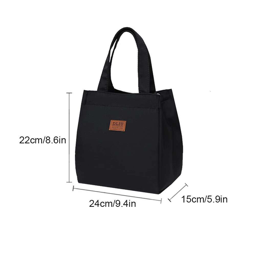 Simple Lunch Bag With Aluminum Foil Insulation Large Capacity For Work, A Simple And Practical Insulated Tote Bag-Ll