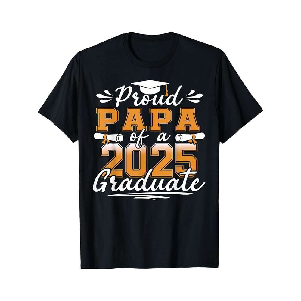 Designer T shirt Proud Papa of a class of 2025 graduate for graduation - 220g Tshits