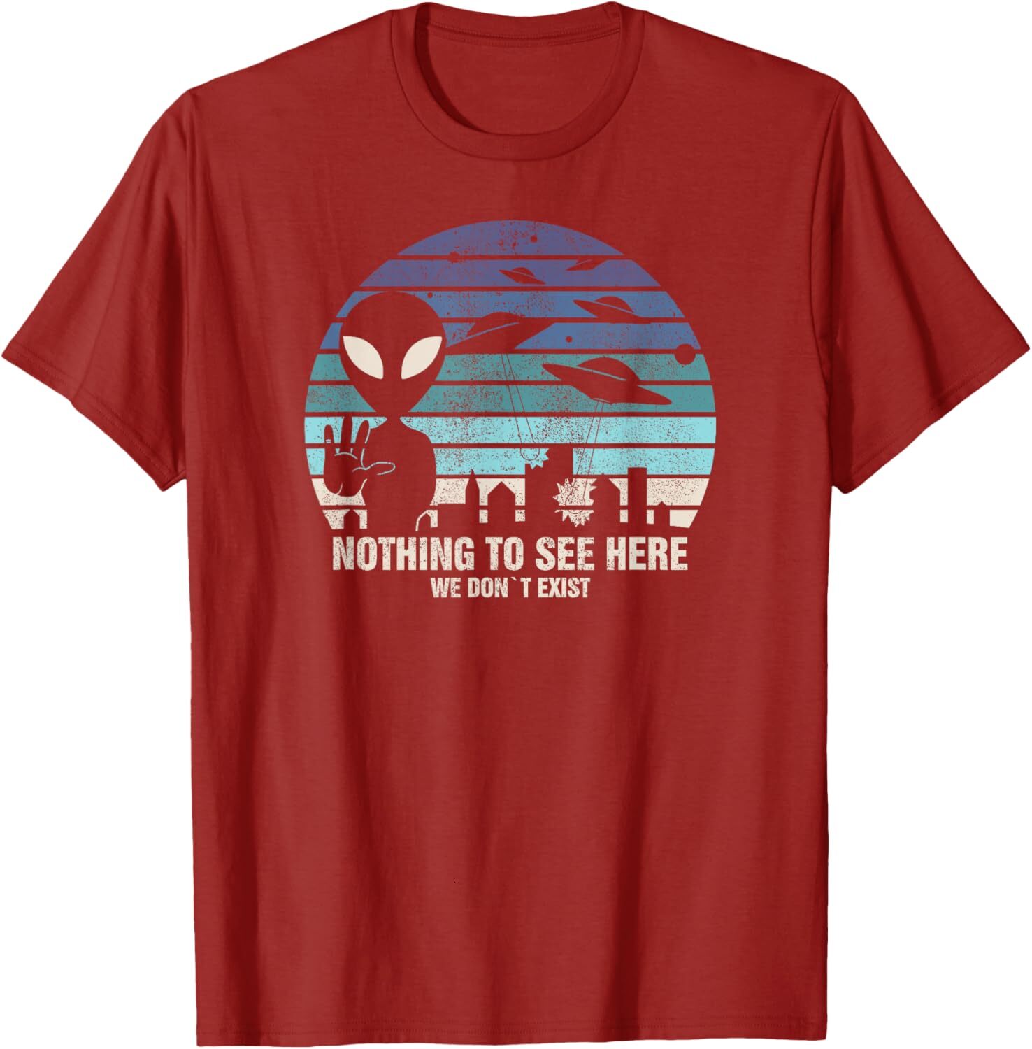T shirt for Mens Aliens Nothing To See Here T-Shirt I UFO Alien Roswell Graphic Tee Casual Tops Clothes Short sleeve